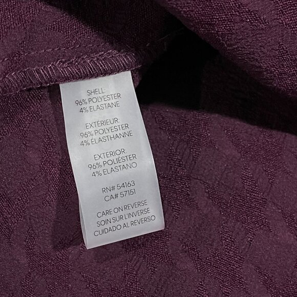 Tommy Hilfiger Women's Purple Embossed Dress 14 Shift Career Preppy Office - Picture 5 of 10